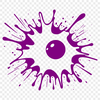 Unique Splatter Design A digital illustration of a splat shape with irregular edges and textures reminiscent of slime.