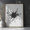 Stylized Splat Shape Vector Art A stylized digital illustration of a splat shape with rounded edges and smooth curves, suitable for vector art design.