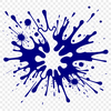 A colorful splat shape made up of liquid-like elements, ideal for use in digital designs and crafts.