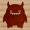 A digital illustration of a friendly monster designed as vector art.