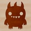 A whimsical monster design created using vector graphics.
