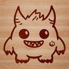 Adorable Halloween Character SVG A cute monster design in vector format, suitable for various uses such as Cricut cutting machine or laser cutter projects.