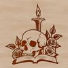 Stylized Skull Vector Art A stylized illustration of a Gothic-style skull, suitable for vector graphics projects.
