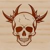 Intricate SVG Artwork A detailed SVG design of a Gothic-style skull with intricate details.
