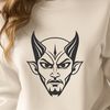 Evil Genius Clip Art A design illustration of the devil or satan in a dark and ominous style.