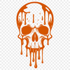 Gothic Dripping Skull Icon Illustration of a dripping skull with a gothic theme, suitable for Halloween designs.