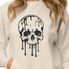 Beautiful Vector Skull Design with Water Effects A gothic-inspired illustration of a skull with dripping effect in vector format.