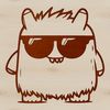 A whimsical monster character wearing trendy sunglasses, designed as a vector illustration.