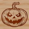 A stylized illustration of a witch's cauldron surrounded by jack-o-lanterns on a dark Halloween night.