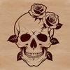 Decorative SVG Skull Design An SVG vector art depiction of a decorative Gothic-style skull, ideal for crafting or printing on various materials.