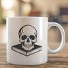 Gothic Skull Silhouette for Vector Designs A classic gothic-style skull with intricate details, ideal for vector designs and commercial or personal projects.