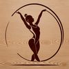 Beautiful Gymnast in Motion SVG Illustration A digital illustration of a gymnast in motion, suitable for vector art design.