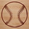 Detailed Ball Illustration SVG A vector illustration of a baseball with stitching details.