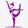 A vector illustration of a female gymnast in motion, showcasing athletic ability.