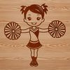 Cheerleading Uniform Illustration A young female athlete in a cheerleading uniform posing with confidence.