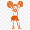 Cheerleader Ready to Soar A young girl wearing a cheerleading uniform, preparing to perform a stunt.