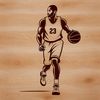 Basketball Silhouette Illustration A male basketball player in action, illustrated as a vector design.