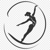 A vector illustration of a young female gymnast in motion, showcasing her athleticism.