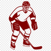 Vector Sports Artwork - Free Download A stylized illustration of a hockey player in action, suitable for vector art and graphic design projects.