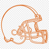 Vector Football Design Free Clip Art An illustrated American football with a prominent football helmet, suitable for vector design and clip art use.