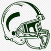 Free Football Icon SVG Design An illustration of a football helmet with laces and face mask, part of an American football sport icon.