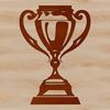 Trophy Design Vector Art A digital trophy award with a metallic finish, suitable for various designs in vector art.