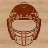 A stylized illustration of a hockey player in action, designed as a scalable vector graphic for digital use.