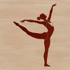 Free Gymnast Clipart SVG File An SVG representation of a female gymnast performing a skill, ideal for use in crafting projects or digital designs.
