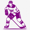 Free Hockey SVG Clip Art An SVG graphic representation of a person participating in the sport of hockey.