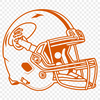 Vector Football Image for Cricut and Cutting Machines An illustration of an American football, featuring a prominent football helmet.