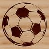 Football Silhouette Vector Icon Illustration of a football ball on a white background.