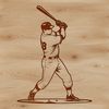 Baseball Silhouette A minimalist illustration of a baseball in mid-air, suitable for crafting projects.