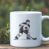 Hockey Player Illustration A detailed illustration of a hockey player in action, created with vector graphics.