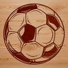 Stylized Football Shape Vector Design Vector graphic design featuring a stylized football shape with rounded contours.