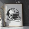 An illustrated American football with a removable template for cutting machines like Cricut or laser cutters.
