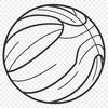 A high-quality SVG illustration of a basketball in detail.