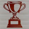 A 2D digital representation of a trophy, designed with vector graphics.