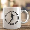 Female Athlete on Balance Beam A female gymnast performing a routine on a balance beam, illustrated as a vector graphic.