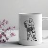 Beautiful Hockey Illustration for Design A detailed vector illustration of a hockey player in action, ideal for commercial and personal use projects.
