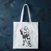 Vector Hockey Player Design A stylized illustration of a hockey player in action, suitable for vector graphics and digital designs.