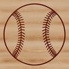 Vector Ball Design for Crafting A stylized illustration of a baseball, suitable for vector design and cutting machine applications.