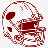 An illustration of a football helmet in the style of an American football, suitable for use as clip art.