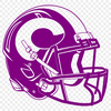 American football icon, vector illustration of a football helmet with grid pattern