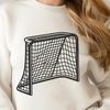 Free SVG Clip Art Hockey Illustration of a hockey goal, suitable for use in graphic design projects, including vector art and clip art.