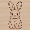 Sitting Rabbit SVG Icon in Simple Style A simple illustration of a sitting rabbit in vector format.