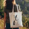 A detailed illustration of a sitting rabbit in full body form.