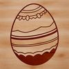 Colorful SVG Egg Decoration Template A colorful digital illustration of an Easter egg.
