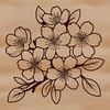 Sakura Flower in Full Bloom Vector A vector illustration of a cherry blossom plant with delicate pink flowers in full bloom.