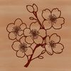 Blooming Beauty Vector Design A stylized illustration of a cherry blossom in full bloom, suitable for vector design and cutting machine projects.