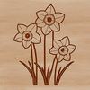 Beautiful Daffodil Illustration in SVG Daffodil flower isolated on a white background in vector format.